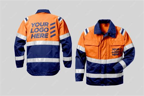 Hivis work jacket mockup | Premium PSD