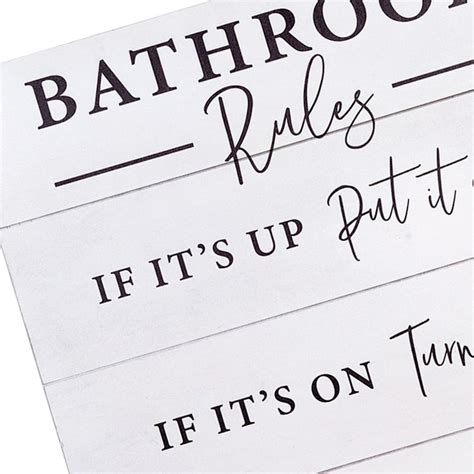 Bathroom Rules Wall Decor 16x20 | At Home