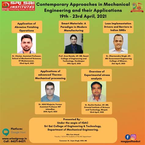 (Organised by Deptt of Mechanical Engg)