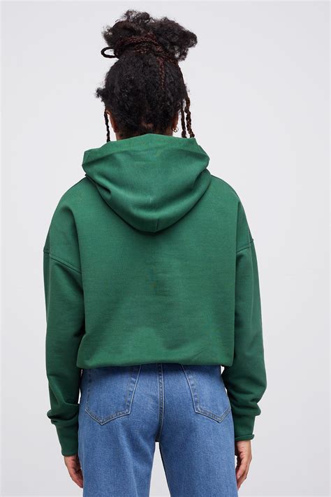 Women's Hooded Sweatshirt - Bottle Green - Community Clothing
