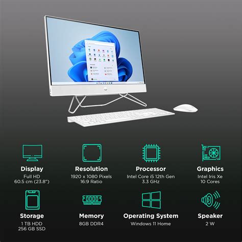 Buy HP 24-cb1902in 23.8 Inch Full HD Display Intel Core i5 12th Gen ...