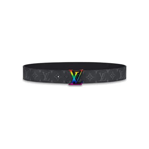 Louis Vuitton LV Shape Reversible Belt Monogram 40MM Prism/Black in PVC ...
