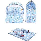 Fareto Combo of Baby Mattress with Net | Sleeping Bag | 4 Pcs Bedding ...