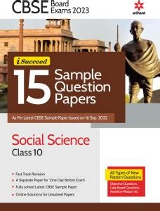 Cbse Board Exam 2023 I-Succeed 15 Sample Question Papers Social Science ...