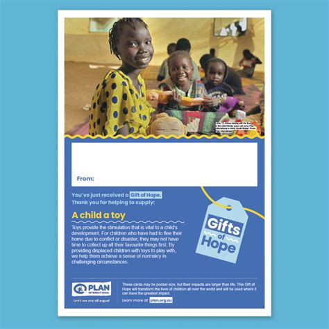 Give a child a toy | Gifts of Education | Gifts of Hope – Plan ...