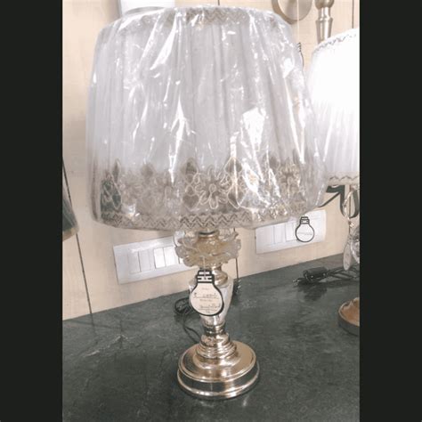 Table Lamp Cotton Fabric Shade Bedside and Night Light (White) – Ankur ...