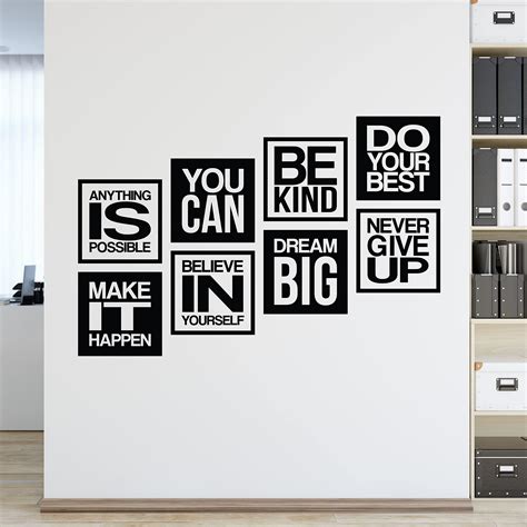 Amazon.com: Motivational and Inspirational Office Wall Decal Sticker ...