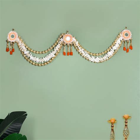 Festive Flower Wall Hanging With Moti Balls Online - Premium Wall ...