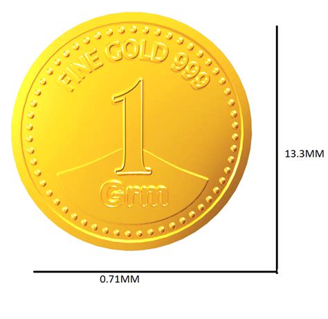 One(1)gm 24KT 999 purity certified gold coin / bullion in blister ...