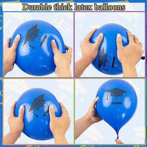 Buy Graduation Balloons Blue 2023 40pcs 12 Inch Royal Blue White Black ...