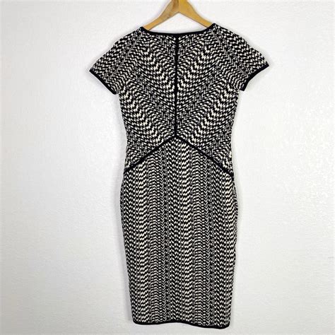 VINTAGE Narciso Rodriguez Women’s Dress Sheath Knit Black White Size 44 ...