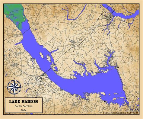 2024 Map of Lake Marion South Carolina - Etsy