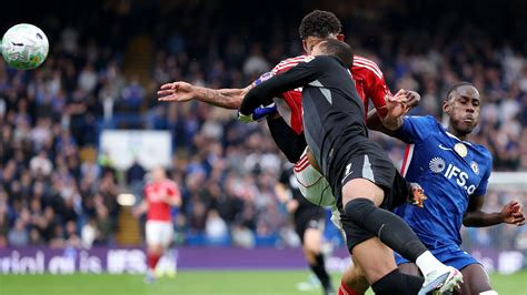 Morgan Gibbs-White fitted with mask after suffering horror head injury ...