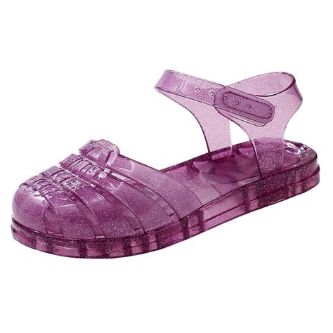 Tanghaowl Kids Girl Jelly Sandals Girls Closed Toe Summer Dress Shoes ...