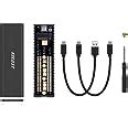 MICROWARE S8000 USB C to M.2 NVMe SSD Enclosure Reader, USB 3.1 Gen 2 ...
