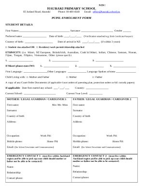 International Students - Hauraki School Doc Template | pdfFiller