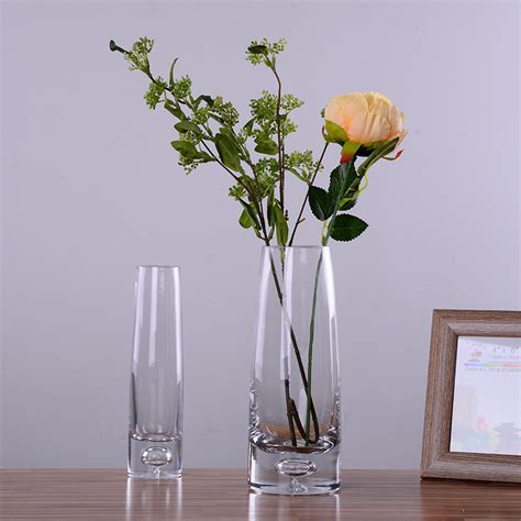 玻璃花瓶批发透明彩色创意水培花瓶客厅摆件插花创意北欧简约条纹-阿里巴巴