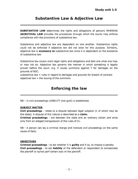 Substantive Law Short Definition at Petra Hendrickson blog