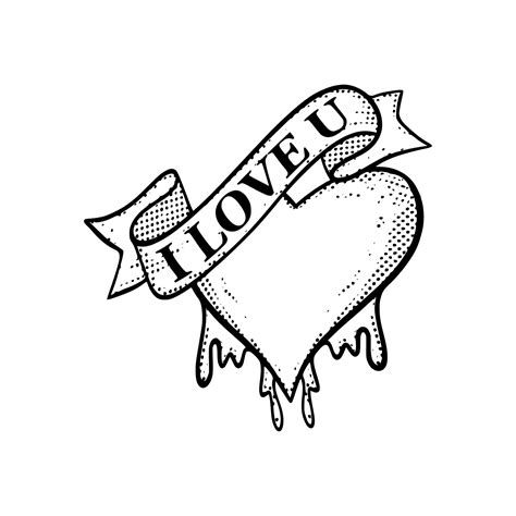 te amo con corazón derretido ilustración dibujado a mano dibujos ...