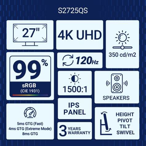 DELL S Series 68.58 cm (27 inch) 4K Ultra HD LED Backlit IPS Panel with ...