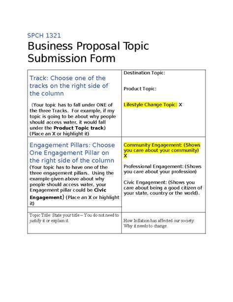 Image result for Topic Proposal Form Example