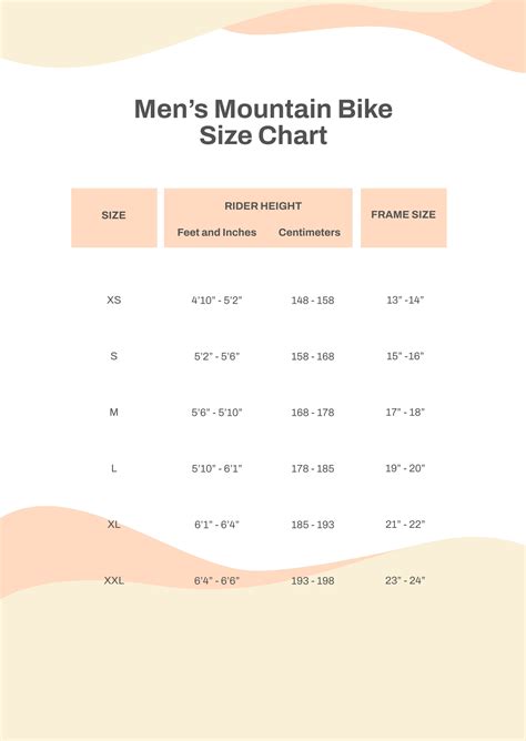 Free Bike Wheel Size Chart - Download in PDF | Template.net