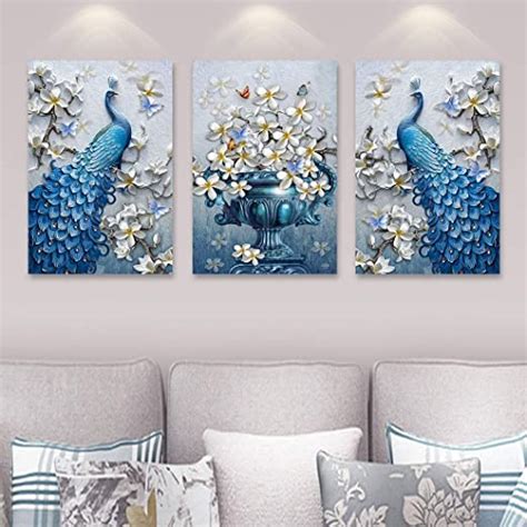 Rangoli Wood Birds Painting, Blue, Abstract, 12 x 18 Inch : Amazon.in ...