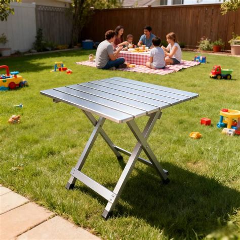 Aluminum Camping Table, Silver | SHEIN USA