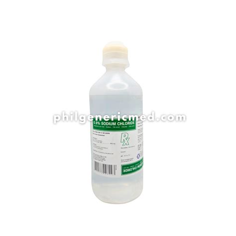 0.9% Sodium Chloride Solution for IV Infusion Euro-Med 500mL 1’s – Philippine Generic Medicines
