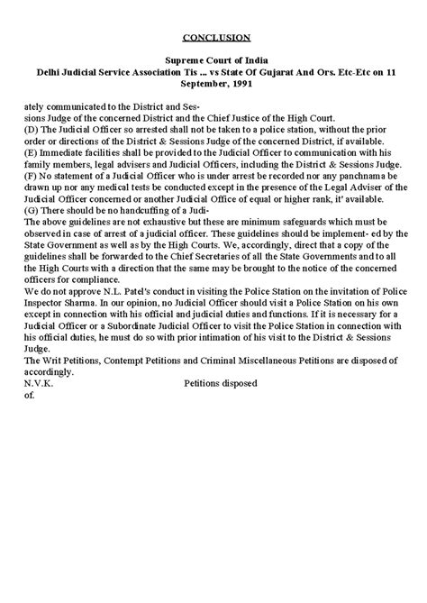 Conclusion - CONCLUSION Supreme Court of India Delhi Judicial Service ...