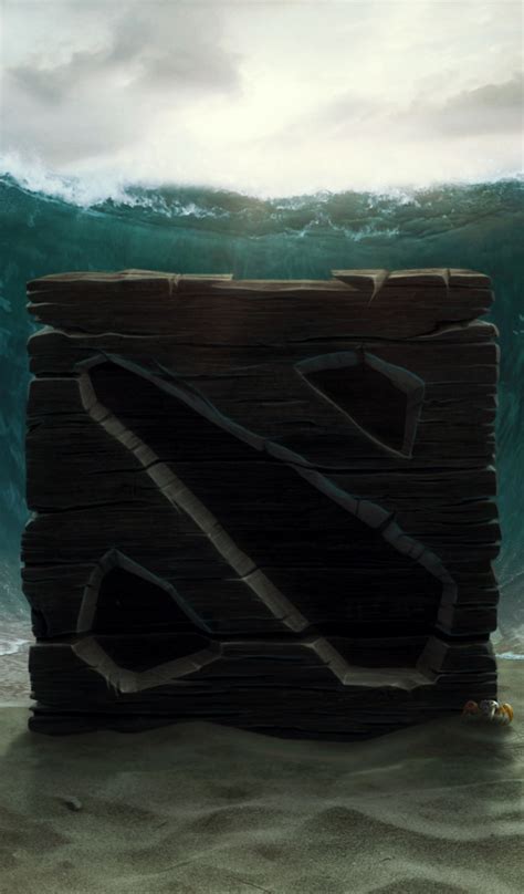 Download wallpaper sea, water, crab, the bottom, art, cube, crab, Dota ...