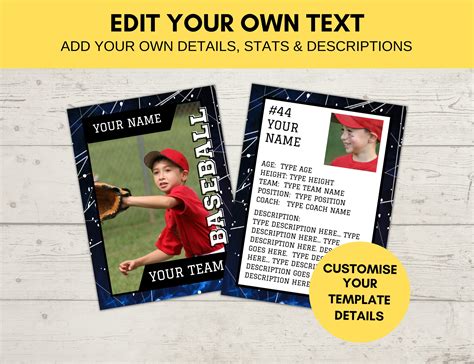 Baseball Card Editable Template 的图像结果