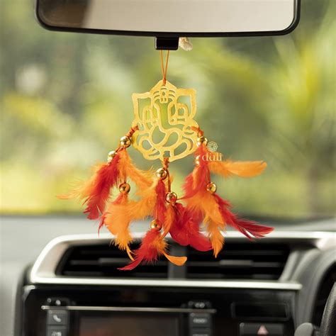 Vprint Quality Ganesh Ji Car Hanging (Wooden Engraved/Size 5x3 in ...