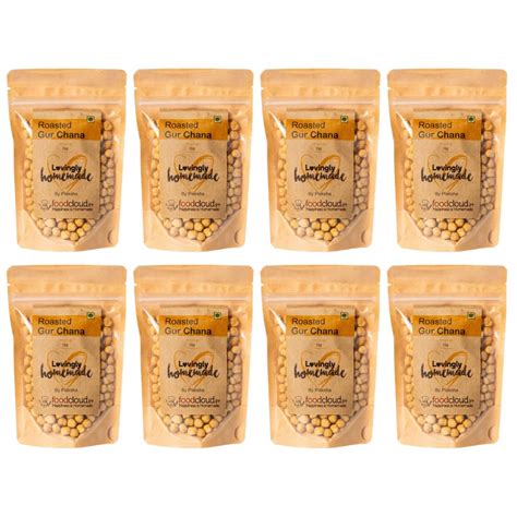 FOODCLOUD.IN Munchies-Roasted Gur Chana -Healthy Snacks,75g x 8 (Pack ...