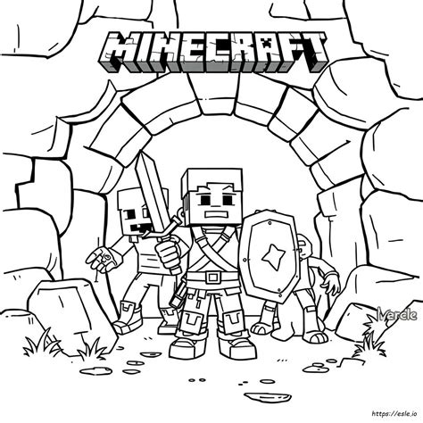 Image result for Minecraft Dungeons Colouring Pages