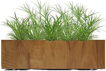 Vyani, Recto Wooden Planter Box, Wooden Texture, 20 x 6 inch, 1 Unit ...