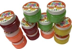 FATFISH Crystal Slime Non-Sticky Slime Putty Set of 12 Multicolor Putty ...