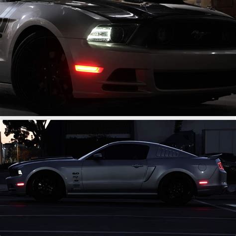 Buy VIPMOTOZ Chrome Housing Red Full LED Front Side Marker Light ...