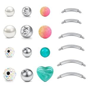 Buy QWALIT 14G 5mm Replacement Balls for Body Piercing Jewelry ...
