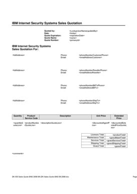 18 Printable Sales Quotation Forms and Templates - Fillable Samples in ...