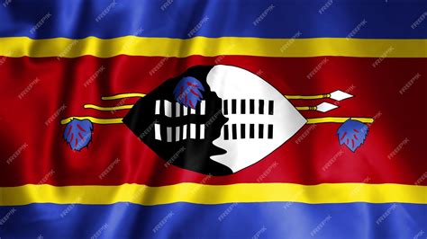 Premium Photo | Flag of swaziland national flag swaziland fabric flag