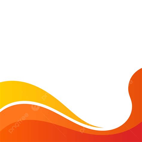 Orange And Yellow Wave Background Transparent Design Vector, Wave ...
