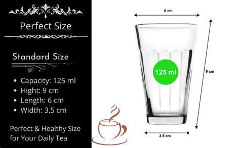 Buy Indian Karigar Glass Tea Glasses Set of 6 125 Ml Tea Cup Set of 6 ...