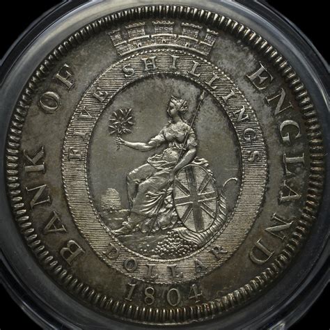 1804 George III Bank of England Issue Silver Dollar, LCGS 75