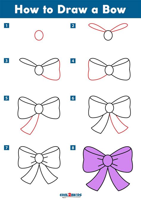 How to Draw a Bow - Step by Step Guide