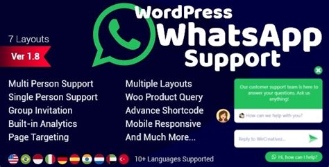 wordpress whatsapp support v1 7