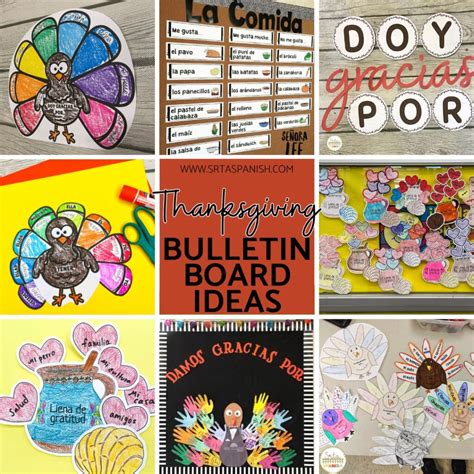 Thanksgiving Bulletin Board Ideas for Fall in Spanish Class