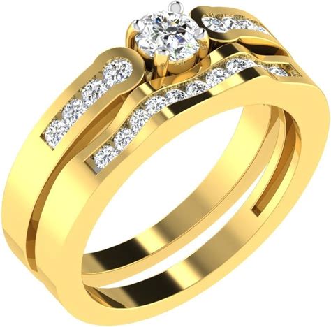 Women Real Gold Spinning Ring