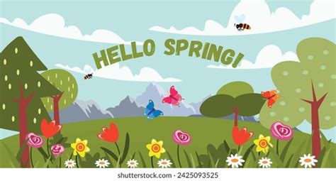 Image result for Hello Spring Square Sign Cartoon