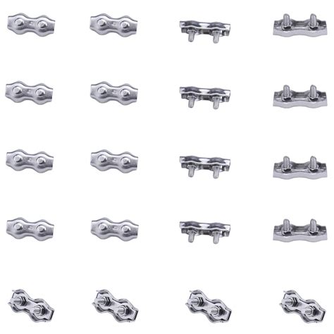 Muzata 20PACK Wire Rope Locking Device，for Stainless Aircraft Steel ...